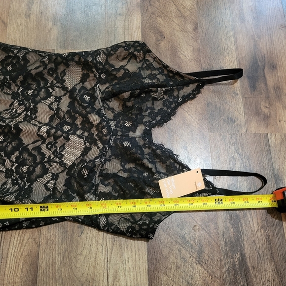 Popilush Black Lace V Neck Shapewear Tummy Control Bodysuit Size XL - Picture 9 of 12